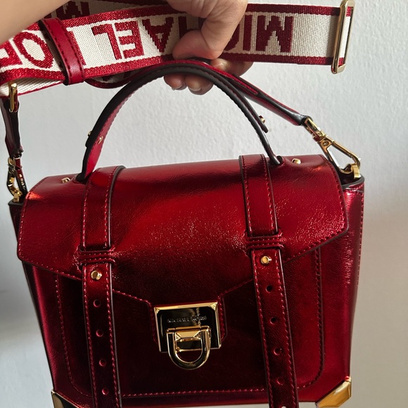 Michael Kors Metallic Red Bag - Picture 11 of 16